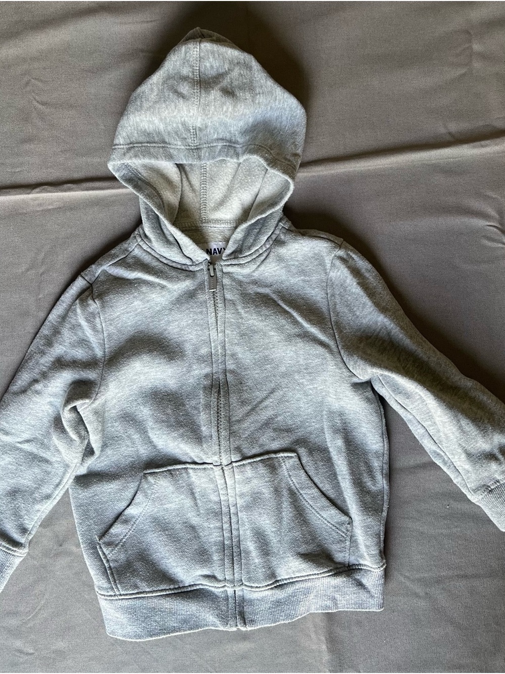 Old Navy Light Gray Kids Zip-Up Hoodie